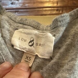 Lou & Grey Light Gray Linen tank Knit Top
